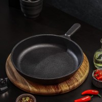 Сковорода литая чугунная Magma, d=24 см, h=4 см, чугунная ручка