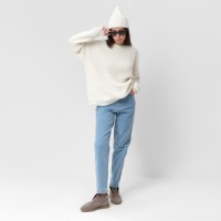 Джемпер крупной вязки женский MIST, молочный, размер L (48-50)