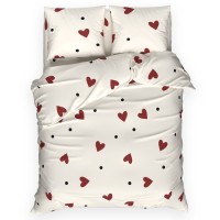 Постельное бельё «Этель» 1.5 сп First love 143×215 см,150×214 см, 70×70 см -2 шт., бязь 125 г/м², хл 100%
