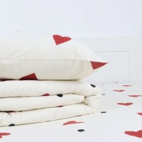 Постельное бельё «Этель» 1.5 сп First love 143×215 см,150×214 см, 70×70 см -2 шт., бязь 125 г/м², хл 100%