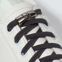 Фиксатор для шнурков, пара, размер 2.6×1×0.8 см, серебристый