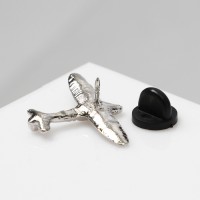 Значок «Самолёт», цвет серебро