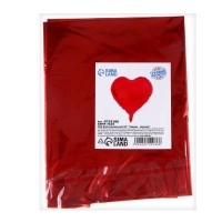 Шар фольгированный 18" «Сердце — красное», 1 шт.