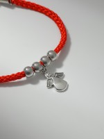 Браслет-оберег «Красная нить» талисман защиты, ангел хранитель, цвет серебро, L=20 см
