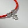 Браслет-оберег «Красная нить» талисман защиты, ангел хранитель, цвет серебро, L=20 см
