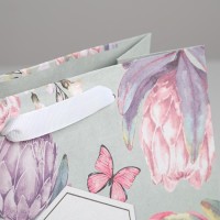 Пакет подарочный крафтовый квадратный, упаковка, «With love», 22 х 22 х 11 см