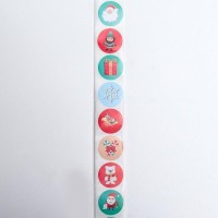 Наклейки  в рулоне "Веселье", 500 шт,2,5 х 2,5 см