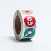 Наклейки  в рулоне "Веселье", 500 шт,2,5 х 2,5 см