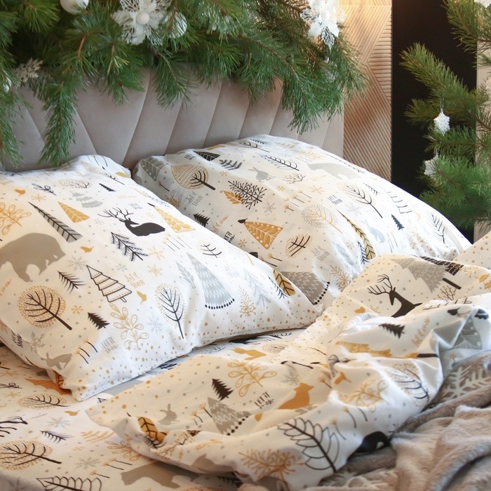 Постельное бельё "Этель" 1.5 сп Let it snow (вид 1) 143х215 см, 150х214 см, 70х70 см - 2 штуки