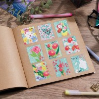 Наклейки бумажные «Цветы» , 11 × 15,5 см