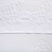 Штора без шторной ленты 200х165 см, белый, пэ 100%