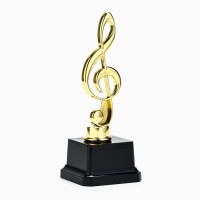 Кубок, наградная фигура «Нота», подставка пластик черная, 16.5 см