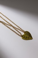 Кулоны парные «Неразлучники» для него и неё, цвет чернёное золото, 40 см