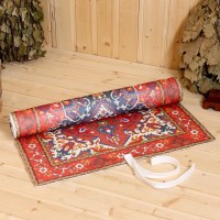 Коврик - лежак для бани и сауны «Ретро», 150×50 см, шерсть, полиэстер, «Добропаровъ»