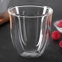 Стакан с двойными стенками «Поль. Дуо волнистый», 200 мл