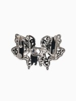 Зажим для кардигана «Ажур. Бабочка», цвет серебро