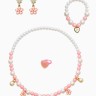 Набор детских украшений «Выбражулька. Нежность», 4 предмета: клипсы, кольцо, бусы, браслет, розовый, белый