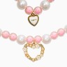 Набор детских украшений «Выбражулька. Нежность», 4 предмета: клипсы, кольцо, бусы, браслет, розовый, белый