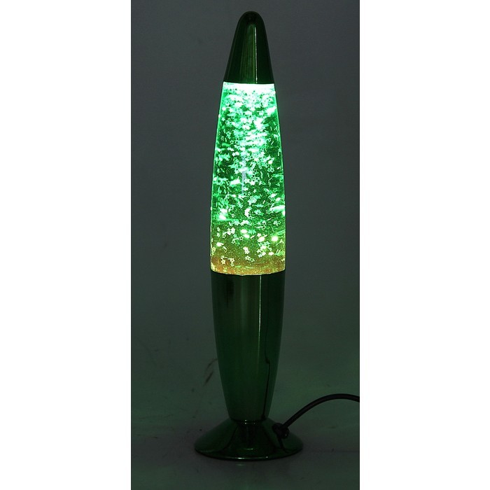 Лава-лампа "Ракета" 1х30Вт Е14-R39 (блестки) зеленый 8х8х34см
