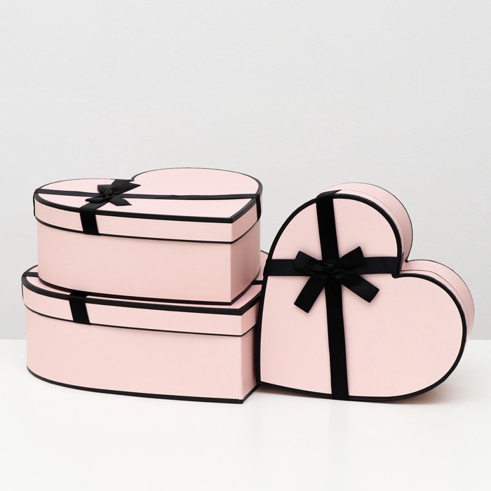 Набор подарочных коробок 3 в 1 «Сердца», 33×32×11.5 - 26×25×9.5 см