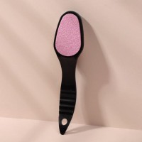 Тёрка для ног, керамическая, двусторонняя, 19,5 см, цвет чёрный