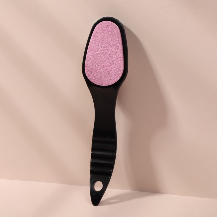 Тёрка для ног, керамическая, двусторонняя, 19,5 см, цвет чёрный