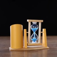 Песочные часы "Достопримечательности", сувенирные, с карандашницей, 9.5 х 13 см, микс