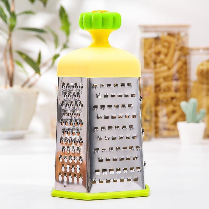 Тёрка шестигранная Доляна, 25×14,5×11 см, цвет МИКС