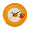 Часы настенные, серия: Кухня, "Яичница", 29 х 29 см, желтый обод