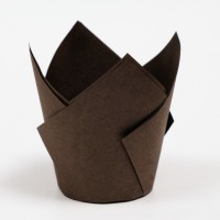 Форма для выпечки "Тюльпан", коричневый, 5 х 8 см