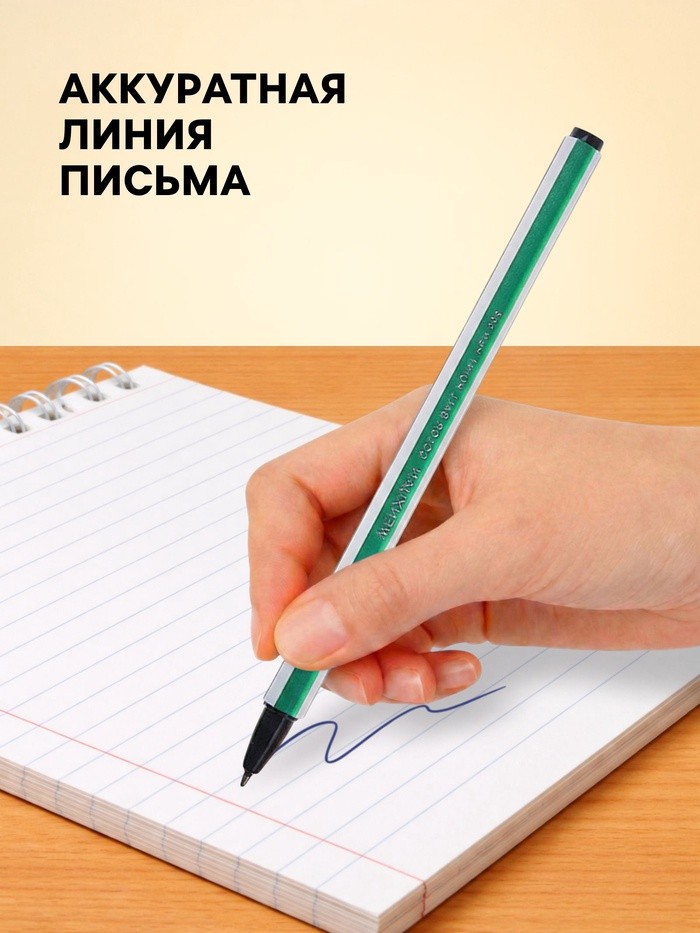 Набор шариковых ручек Calligrata «Полоски», 6 цветов, корпус в цвет стержня