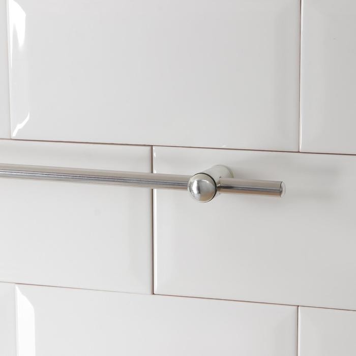 Рейлинг 60 см, d=1 см, c комплектом для монтажа, хромированные