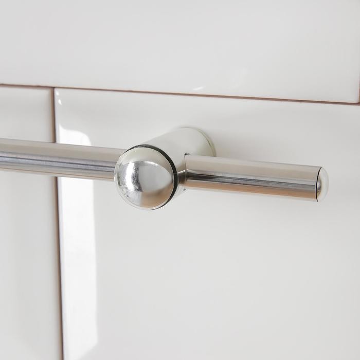 Рейлинг 60 см, d=1 см, c комплектом для монтажа, хромированные