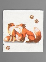 Салфетки бумажные «Лисички», 24×24 см, 50 шт.