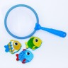 Набор игрушек для ванны + сачок «Веселая рыбалка» , МИКС