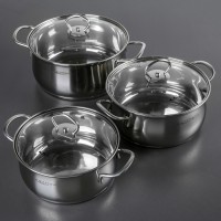 Набор кастрюль «Лира», 3 предмета: 3/4/5 л, капсульное дно