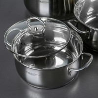 Набор кастрюль «Лира», 3 предмета: 3/4/5 л, капсульное дно