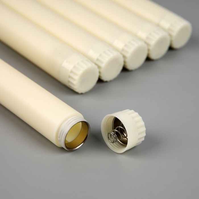 Светодиодная свеча восковая «Классика» 2 x 16.5 см, ААx2 (не в компл.), набор 6 шт, свечение тёплое белое