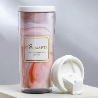 Термостакан со вставкой «Пусть сбываются мечты 8 марта» 350 мл