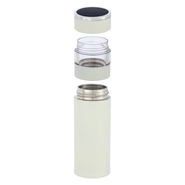 Термос — заварник "Мастер К", 420 мл, с термометром, сохраняет тепло до 12 ч, белый