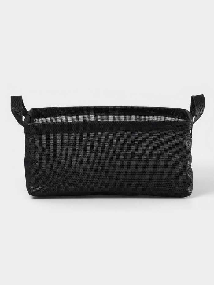 Корзинка для мелочей с ручками Доляна «Тильма», 30×20×12 см, серая