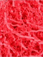 Наполнитель бумажный для подарков, красный - коралловый, 50 г