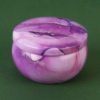 Свеча новогодняя «Мрамор», аромат мандарин, 6 х 4 см