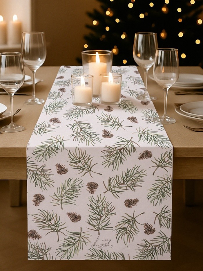 Дорожка на стол новогодняя Christmas tree 40×147 см, 100% хлопок, саржа 190 гр/2