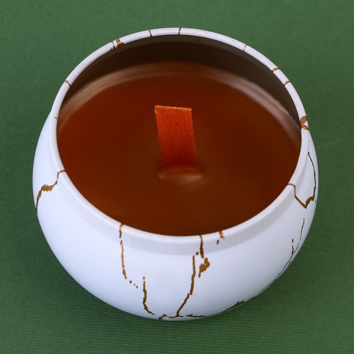 Свеча ароматическая из пчелиного воска «Тайны света» аромасвеча, аромат морской бриз, 6 х 6 х 4 см.