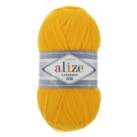 Пряжа "Lanagold 800" 49% шерсть, 51% акрил 730м/100гр (216 желтый)