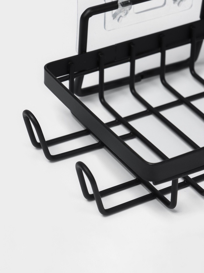 Полки для ванной Stölz, 2 шт., мыльница, чёрные