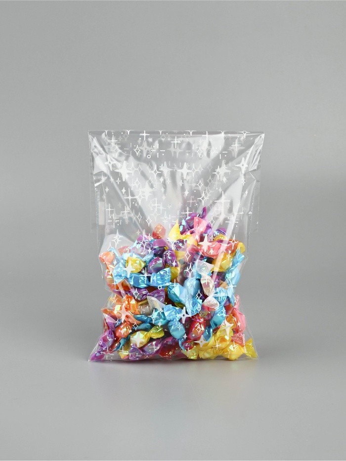 Пакет подарочный пропиленовый «Звёздочки», 14×29 см