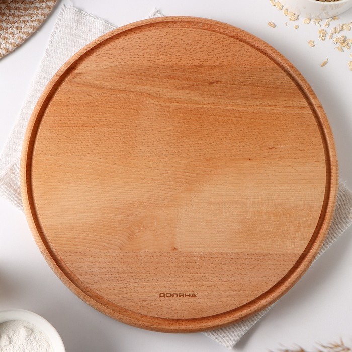 Доска для пиццы Премиум, d=50 см, мaссив бук