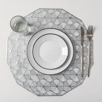 Набор салфеток сервировочных на стол Доляна «Гипноз», 4 шт, d=38 см, цвет золотой